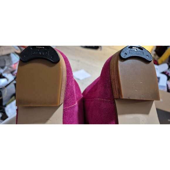 Pinkish/Purple Genuine Suede Over The Knee  Style Boots Made in Italy Sz 10 FLAW - Picture 11 of 16